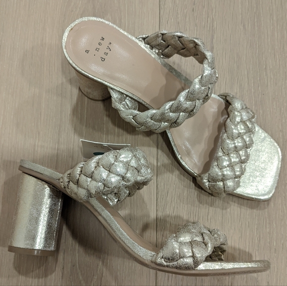 a new day Shoes - Target gold braided heels
